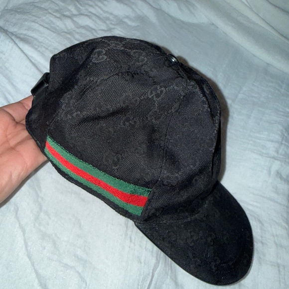 Gucci canvas baseball hat with Web